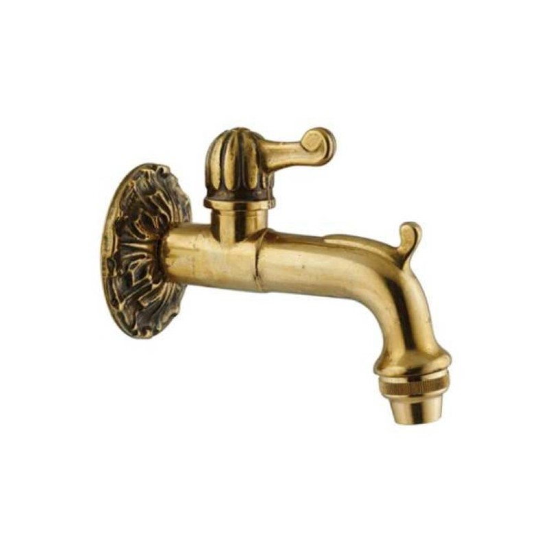 Rubinetto Artistico In Ottone Con Portagomma - M 1/2 Con Portagomma F 3 4 84153343