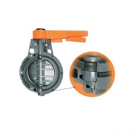 Valvola a farfalla manuale in PVC-U