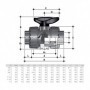 Valvola a sfera VKD filettata DN 10-50 FIP PVC-U