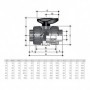 Valvola a sfera VKD ad incollaggio DN 65-100 FIP PVC-U