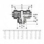 Valvola a L a tre vie TKD filettata DN 10-50 FIP PVC-U
