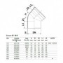 Curva 45 o-ring in PVC per fognatura