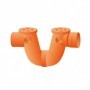 Sifone Redi arancio in PVC per scarichi fognatura