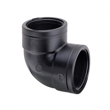 Gomito 90&deg; F/F in plastica PP