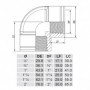 Gomito 90&deg; F/F in plastica PP