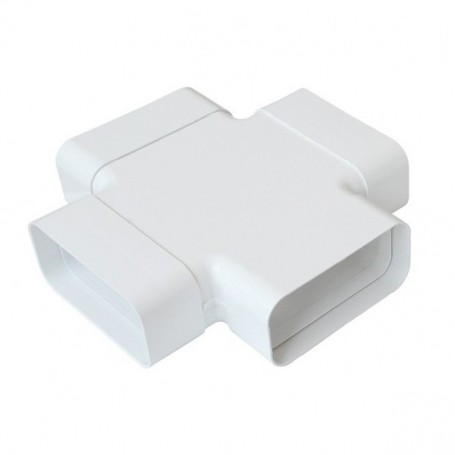 Raccordo a croce F/F/F/F in ABS per tubo rettangolare