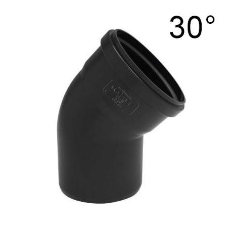 Curva 30 in PVC Phonoblack per scarico