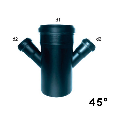 Braga derivazione doppia 45° Fonoassorbente