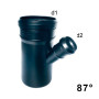 Tee ridotta 87° per scarico ad innesto Fonoassorbente
