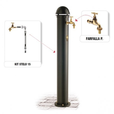 Fontana da giardino in alluminio a stelo Lola Alta Qualità